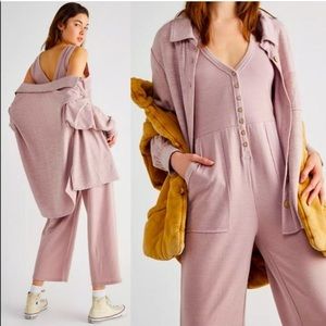 Free People Beach High Rise Sweet Whisper Pocket Jumpsuit